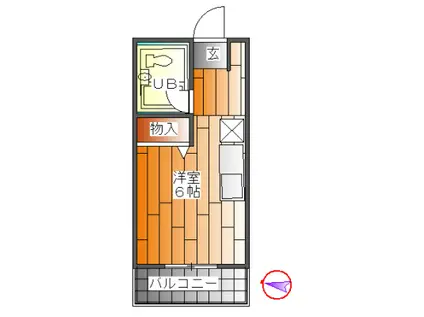マルワハイツII(ワンルーム/3階)の間取り写真