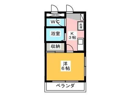 トルス大久保Ⅱ(1K/1階)の間取り写真