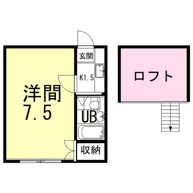 レオパレス焼津(ワンルーム/1階)の間取り写真