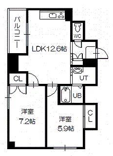 エンドレス26(2LDK/5階)の間取り写真