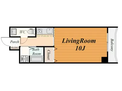 アーバンライフ山下(1K/11階)の間取り写真