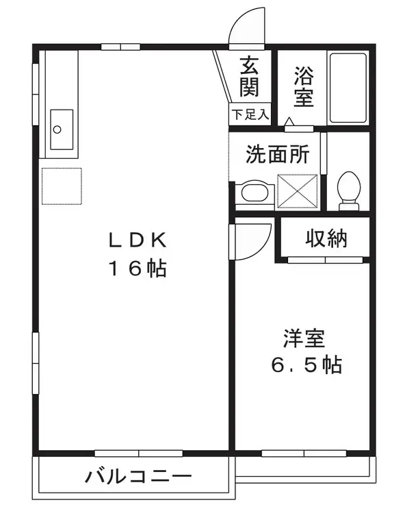 ハイム北見方 1階階 間取り