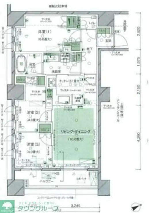 ブランズ日本橋茅場町 2階階 間取り