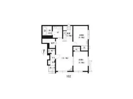 ルミエール・ノール34(2LDK/1階)の間取り写真