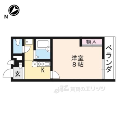 レオパレスEFINI Ⅰ(1K/1階)の間取り写真