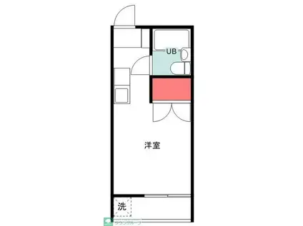 コンフォスタジオ永山(ワンルーム/3階)の間取り写真