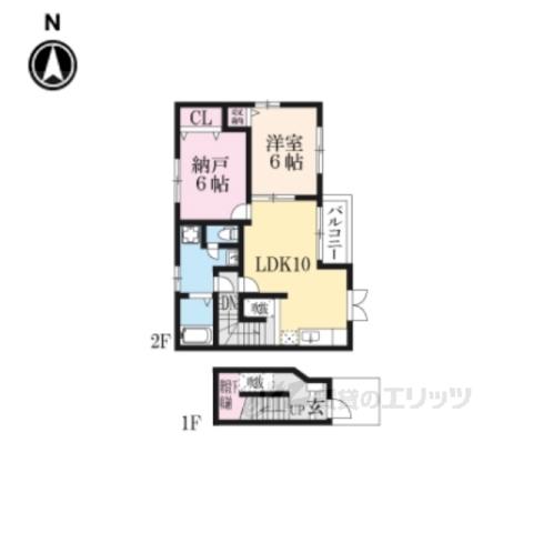 ベルアラモ(2LDK/2階)の間取り写真