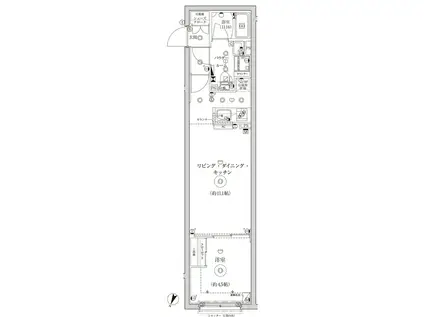CREATIF池袋(1LDK/4階)の間取り写真