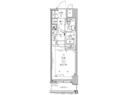 クレイシア秋葉原(1K/6階)の間取り写真