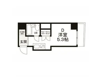フォルテ京橋(ワンルーム/10階)の間取り写真
