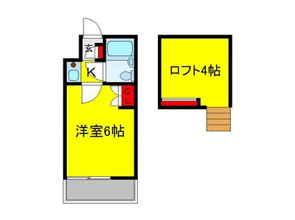 ジュネパレス新検見川第3(1K/1階)の間取り写真
