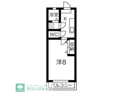 エールⅡ(1K/1階)の間取り写真