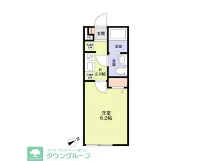 船橋日大B計画(1K/1階)の間取り写真