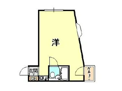 カサベラ神戸(ワンルーム/4階)の間取り写真