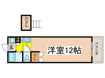 フレンドリー高松(1K/2階)の間取り写真
