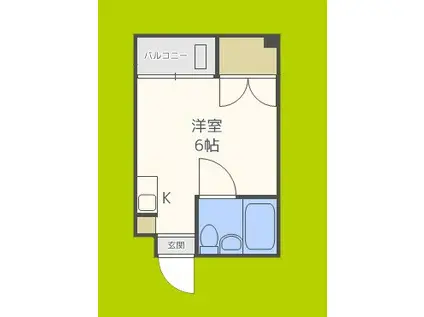 MINTIA北巽(ワンルーム/4階)の間取り写真