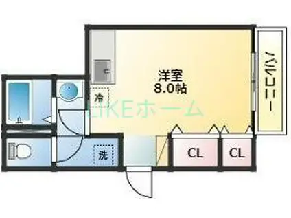 プロッシモ西船橋(1K/4階)の間取り写真