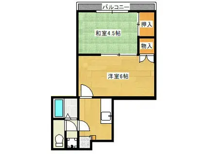 メゾンラビット(2K/2階)の間取り写真