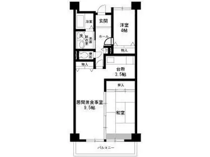 フレール堀切 2(2LDK/2階)の間取り写真