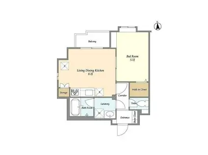 シャルマン グランディール(1LDK/3階)の間取り写真