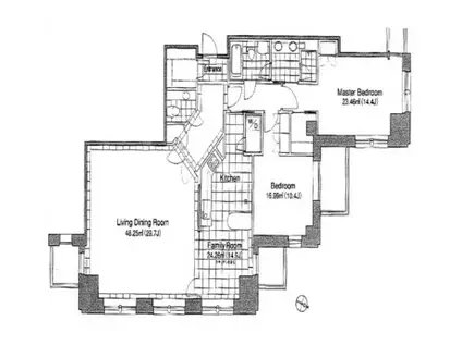 青山第一マンションズ(2LDK/13階)の間取り写真