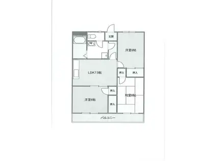 エトワール湘南(3DK/1階)の間取り写真