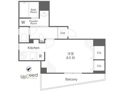メゾン ド ナリタ(1K/4階)の間取り写真