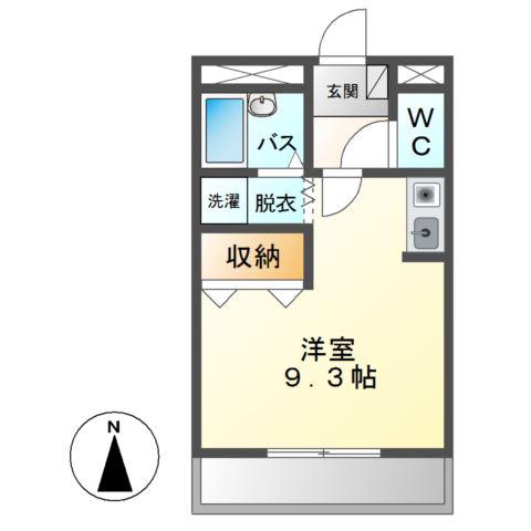 エルガーデン(ワンルーム/1階)の間取り写真