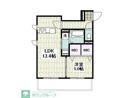 井土ケ谷上町メゾン(1LDK/1階)の間取り写真