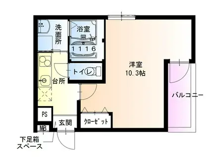 フジパレス百舌鳥駅南I番館(1K/3階)の間取り写真