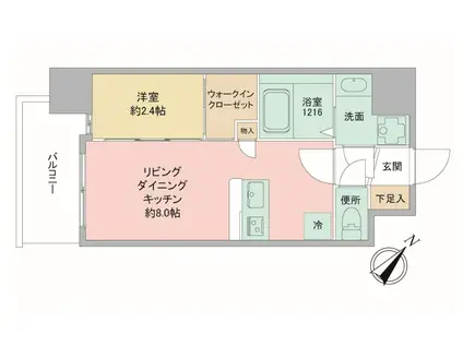 セレニテ神戸西エクラ(1LDK/10階)の間取り写真
