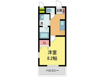 フジパレス宝塚南I番館(1K/1階)の間取り写真
