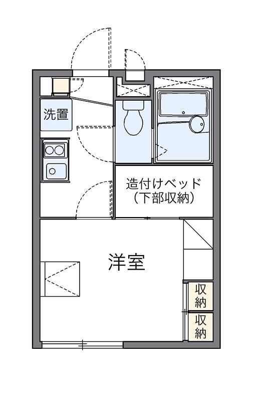 京王線 武蔵野台駅 徒歩10分 2階建 築21年(1K/2階)の間取り写真