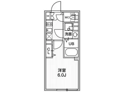 ルネサンスコート高田馬場パトリア(1K/1階)の間取り写真