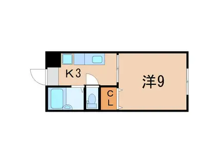 リバーサイドアネックス(1K/3階)の間取り写真