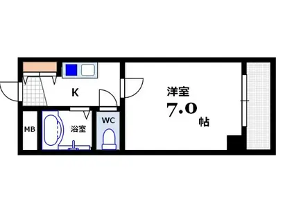 コマツエステート5(1K/5階)の間取り写真