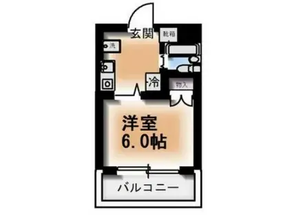 ヴィラパピヨン(1K/3階)の間取り写真