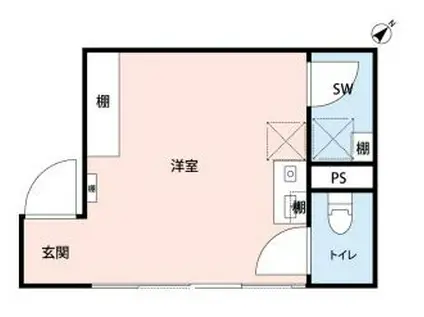 エストラルゴ西小山I(ワンルーム/2階)の間取り写真