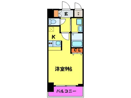 プレサンス京都四条河原町ネクステージ(1K/3階)の間取り写真