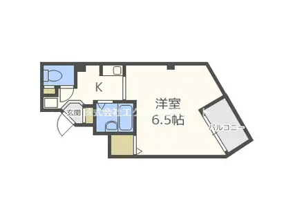 パークメゾン住吉(1K/3階)の間取り写真