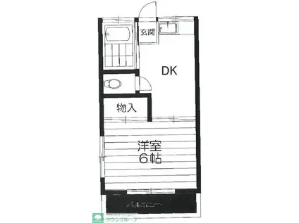 緑香荘(1DK/2階)の間取り写真