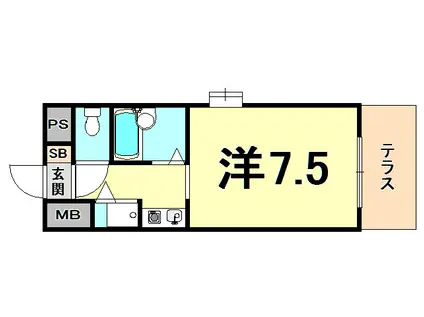 グランドール今津(ワンルーム/1階)の間取り写真