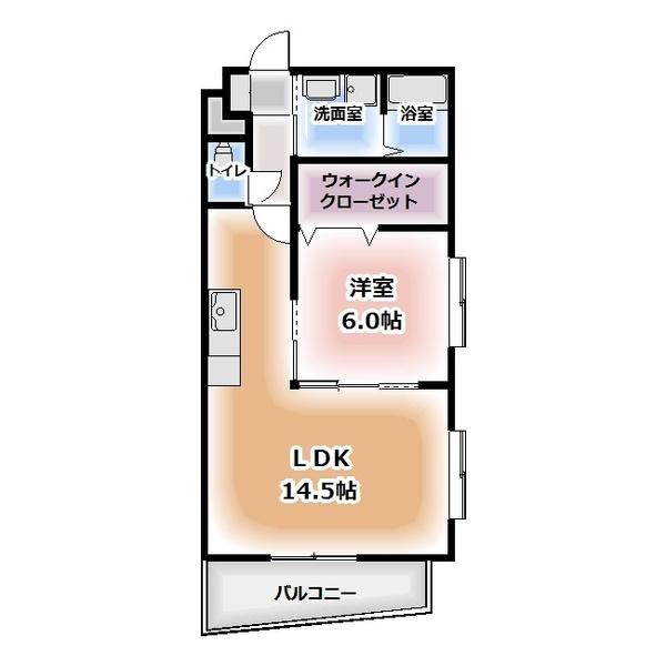 マルベリー(1LDK/3階)の間取り写真