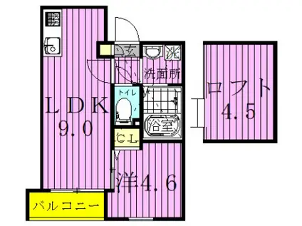 KRASUCO柏 クラスコ柏(1LDK/3階)の間取り写真