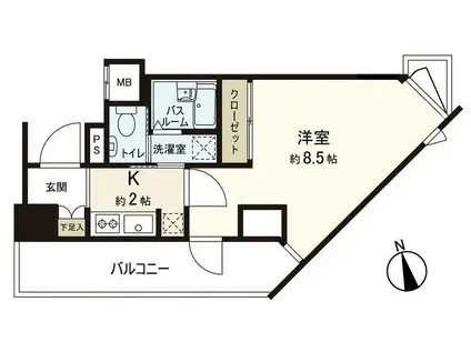 ラ・ルート大手町(1K/7階)の間取り写真