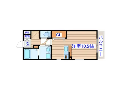 ビクトリーキャッスルII(ワンルーム/3階)の間取り写真