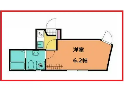 ナノケア西新井(1K/3階)の間取り写真