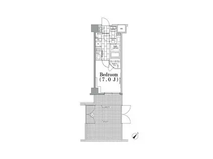 ONE ROOF FLAT TSUKISHIMA ワンルーフフラット(1K/1階)の間取り写真