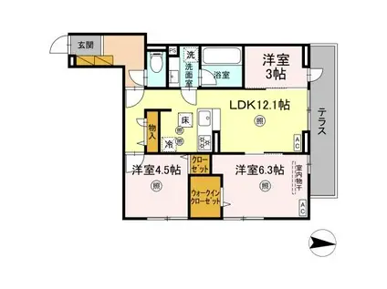 D-KUUTIO(3LDK/1階)の間取り写真