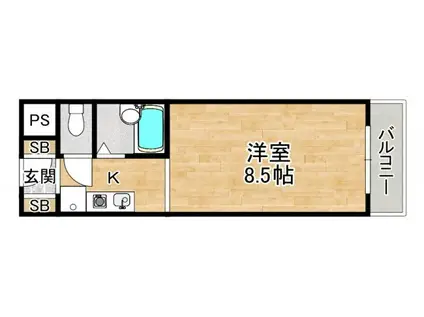 ADRABLE MINO(1K/3階)の間取り写真